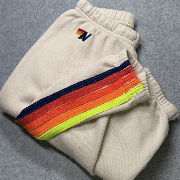 Aviator Nation Pants - Aviator Nation Joggers Womens Small Classic 5 Stripe Retro Fleece Sweatpants